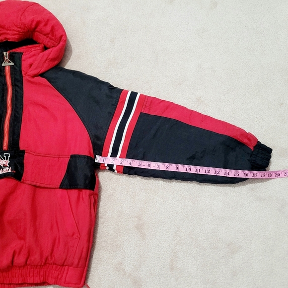 Vintage Nebraska Huskers Pullover Jacket Youth L (14-16) Or Adult S/M Quilted - Picture 10 of 14